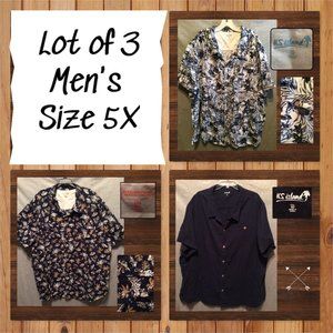 Cool lot of 3 Men's hawaiin shirts size 5X
